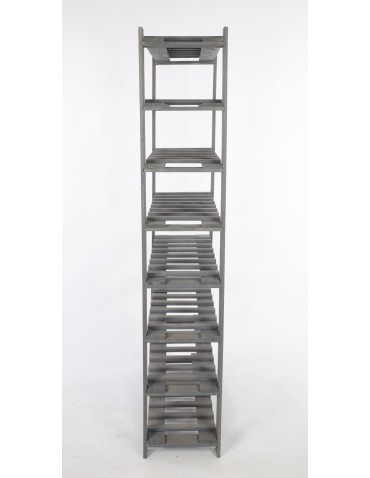 Regał na butelki drewniany B22R 150x80x28 8 półek Szary - product 2