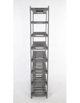 Regał na butelki drewniany B22R 150x80x28 8 półek Szary - product 2