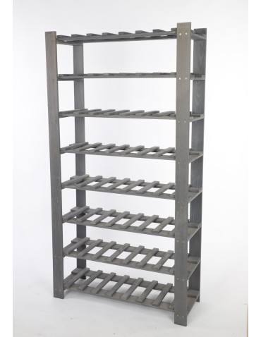 Regały - Regał na butelki drewniany B22R 150x80x28 8 półek Szary - product 5