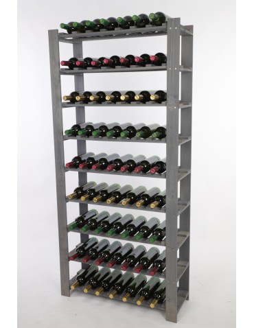 Regał na butelki drewniany B22R 170x80x28 9 półek Szary - product 2