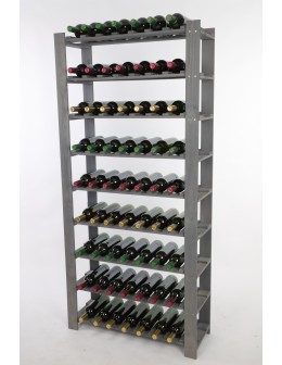 Regał na butelki drewniany B22R 170x80x28 9 półek Szary - product 2