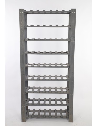 Regały - Regał na butelki drewniany B22R 170x80x28 9 półek Szary - product 4