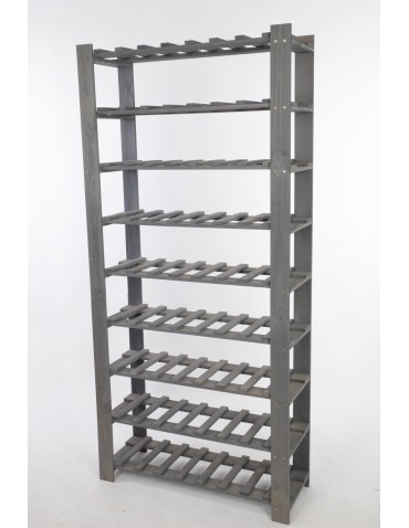 Regały - Regał na butelki drewniany B22R 170x80x28 9 półek Szary - product 5