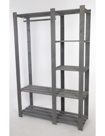 Regały - Regał garderoba na ubrania B25R 170x110x38 5 półek Szara - product 3