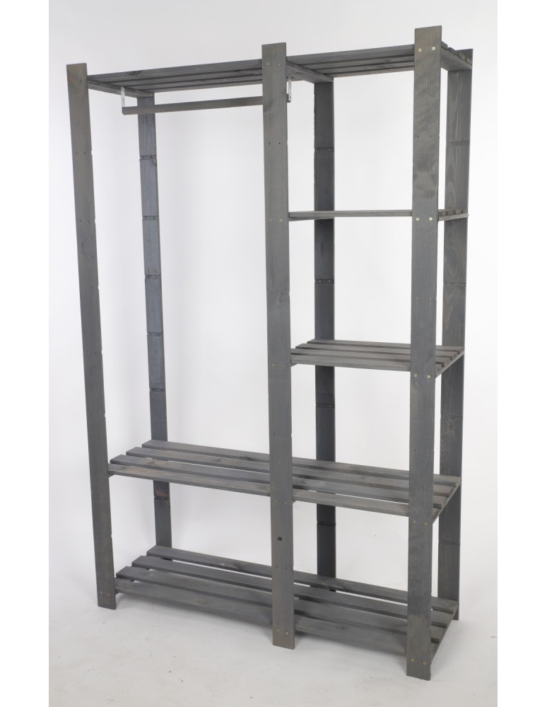 Regały - Regał garderoba na ubrania B25R 170x110x38 5 półek Szara - product b2b.wamar.biz 3