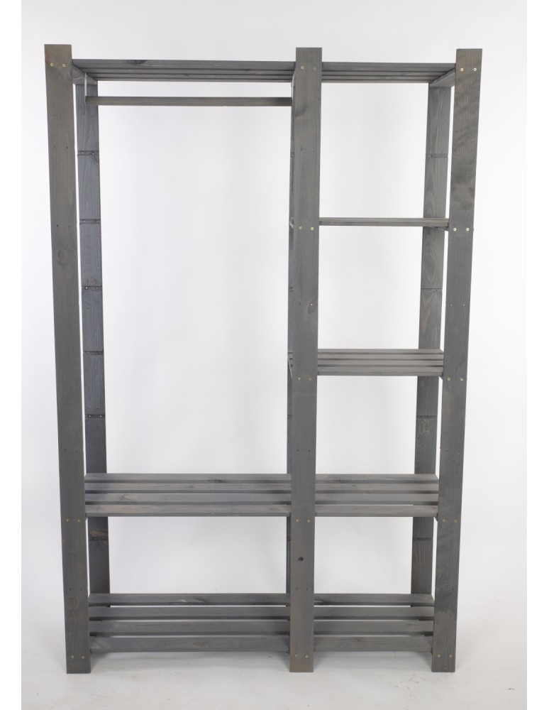 Regały - Regał garderoba na ubrania B25R 170x110x38 5 półek Szara - product b2b.wamar.biz 5