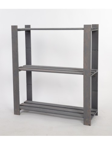 Regał na książki drewniany B26R 90x80x28 3 półki Szary - product 2