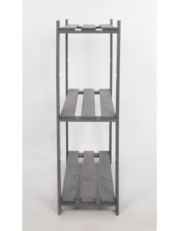 Regały - Regał na książki drewniany B26R 90x80x28 3 półki Szary - product 3