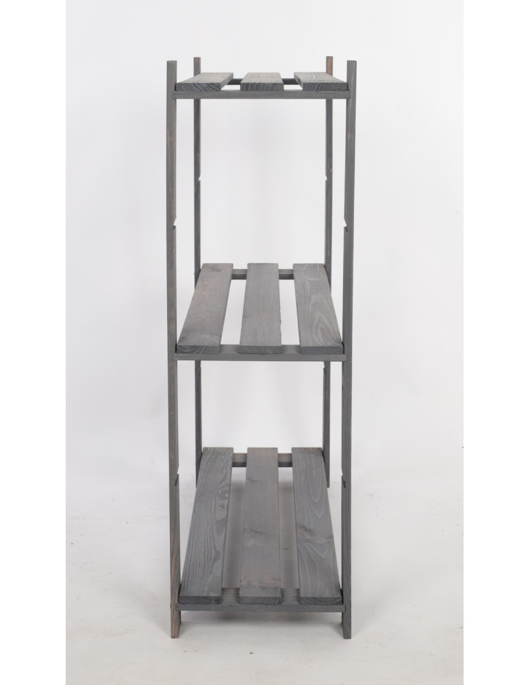 Regały - Regał na książki drewniany B26R 90x80x28 3 półki Szary - product b2b.wamar.biz 3