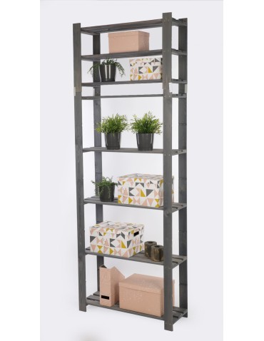 Regał na książki drewniany B28R 220x80x28 7 półek Szary - product 2