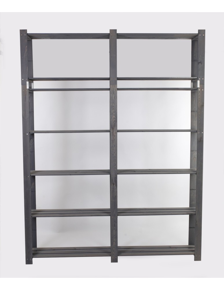 Regały - Regał na książki drewniany B31R 220x170x28 7 półek Szary - product b2b.wamar.biz 2