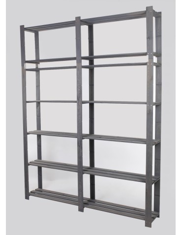 Regały - Regał na książki drewniany B31R 220x170x28 7 półek Szary - product 5