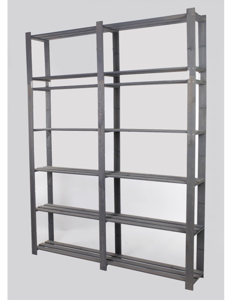 Regały - Regał na książki drewniany B31R 220x170x28 7 półek Szary - product b2b.wamar.biz 5