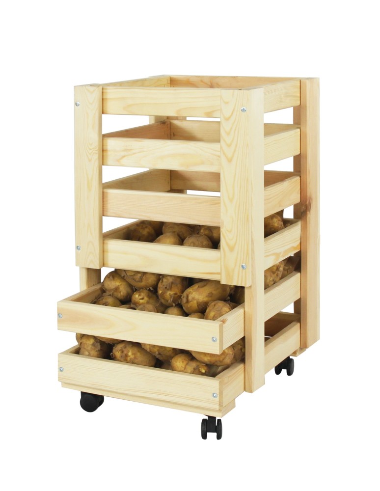 Regały - Drewniany regał na warzywa RZ02 - Naturalny - product b2b.wamar.biz 4