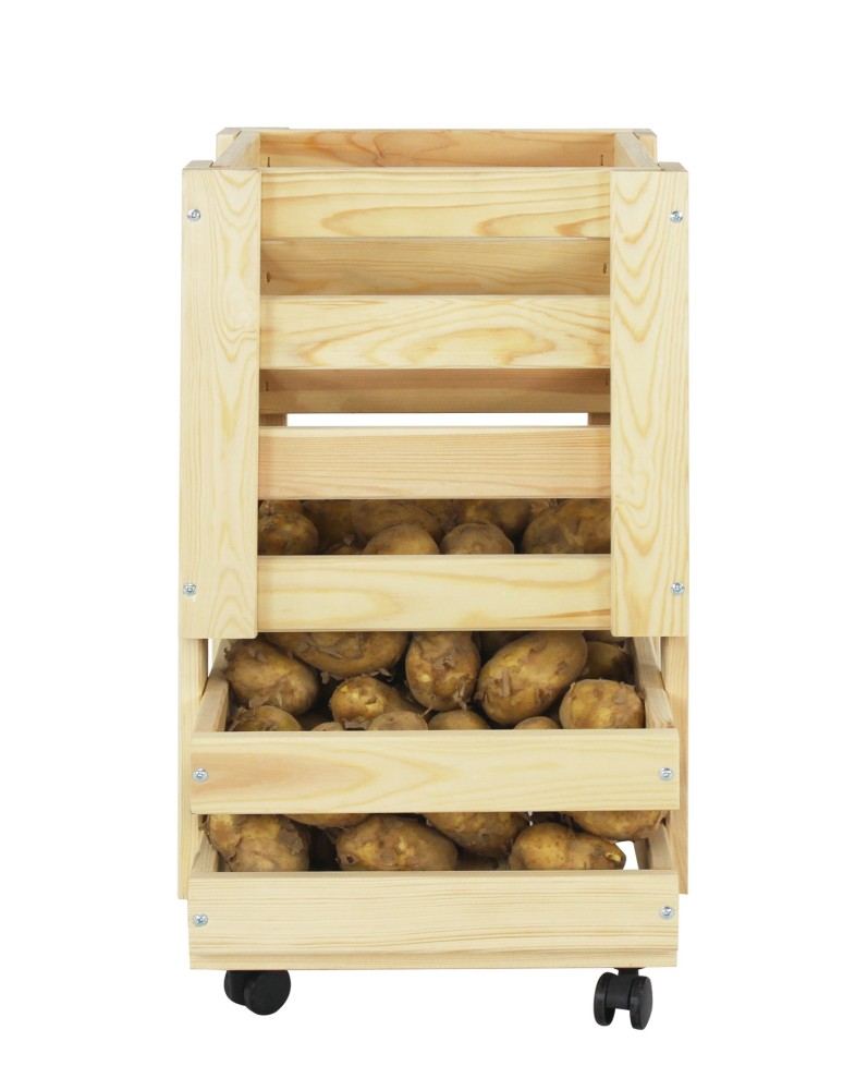 Regały - Drewniany regał na warzywa RZ02 - Naturalny - product b2b.wamar.biz 5