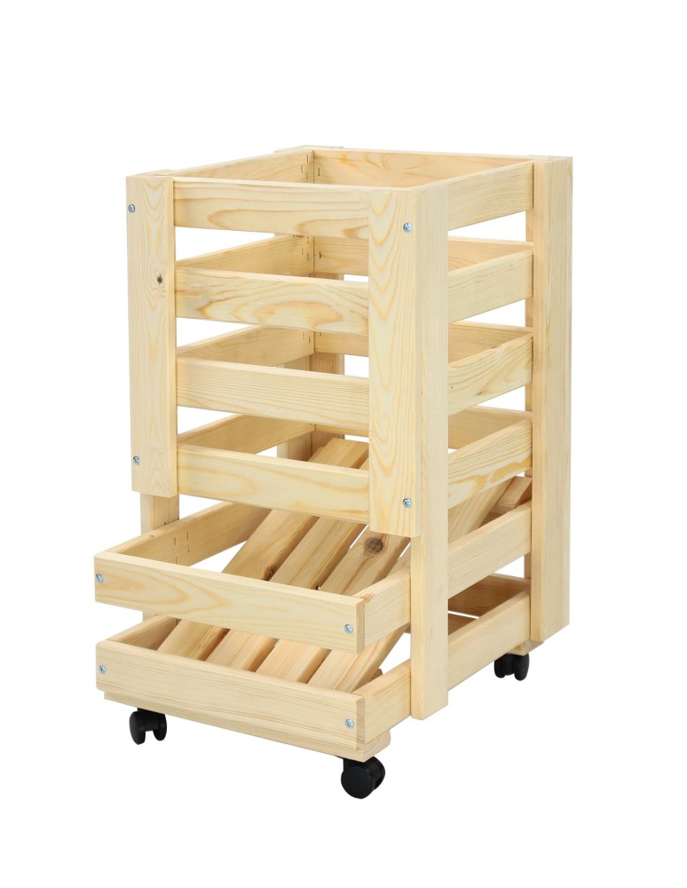 Regały - Drewniany regał na warzywa RZ02 - Naturalny - product b2b.wamar.biz 6