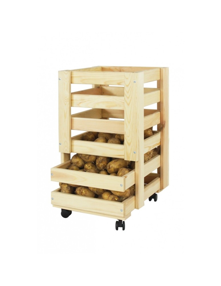 Regały - Drewniany regał na warzywa RZ02 - Naturalny - product b2b.wamar.biz 8