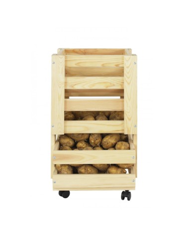 Regały - Drewniany regał na warzywa RZ02 - Naturalny - product 9