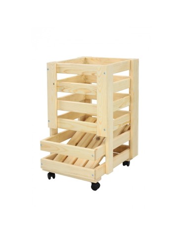 Regały - Drewniany regał na warzywa RZ02 - Naturalny - product 10