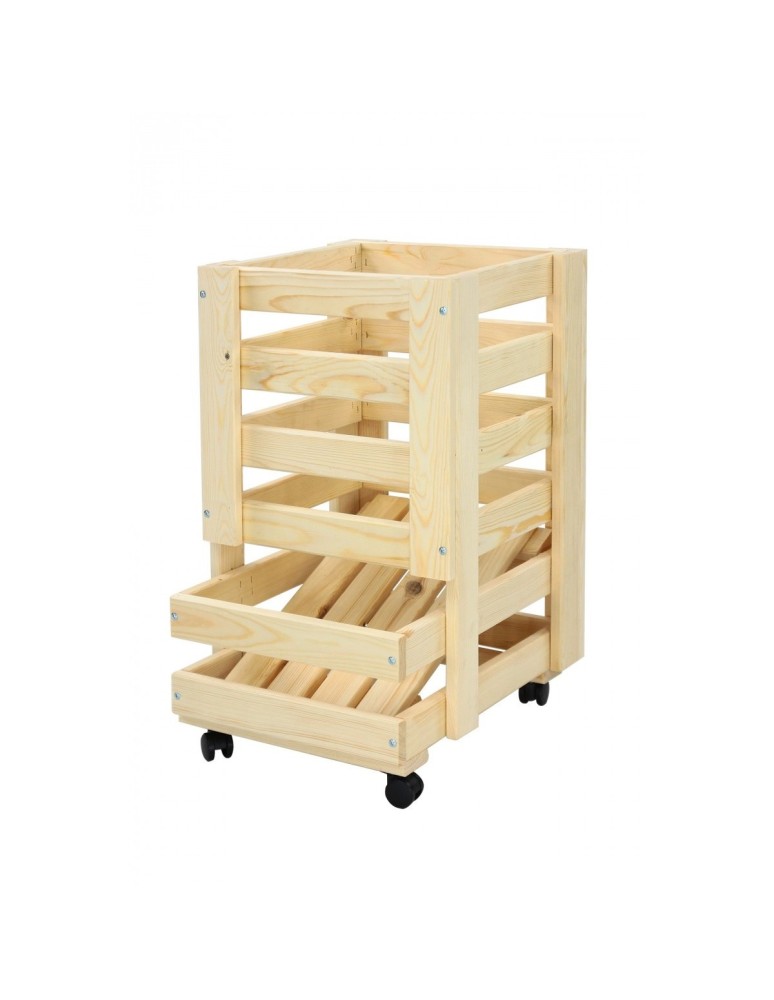 Regały - Drewniany regał na warzywa RZ02 - Naturalny - product b2b.wamar.biz 10