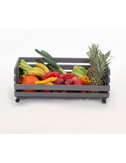 Skrzynka na warzywa na kółkach RAWA /szer.77cm - Szara - product 2