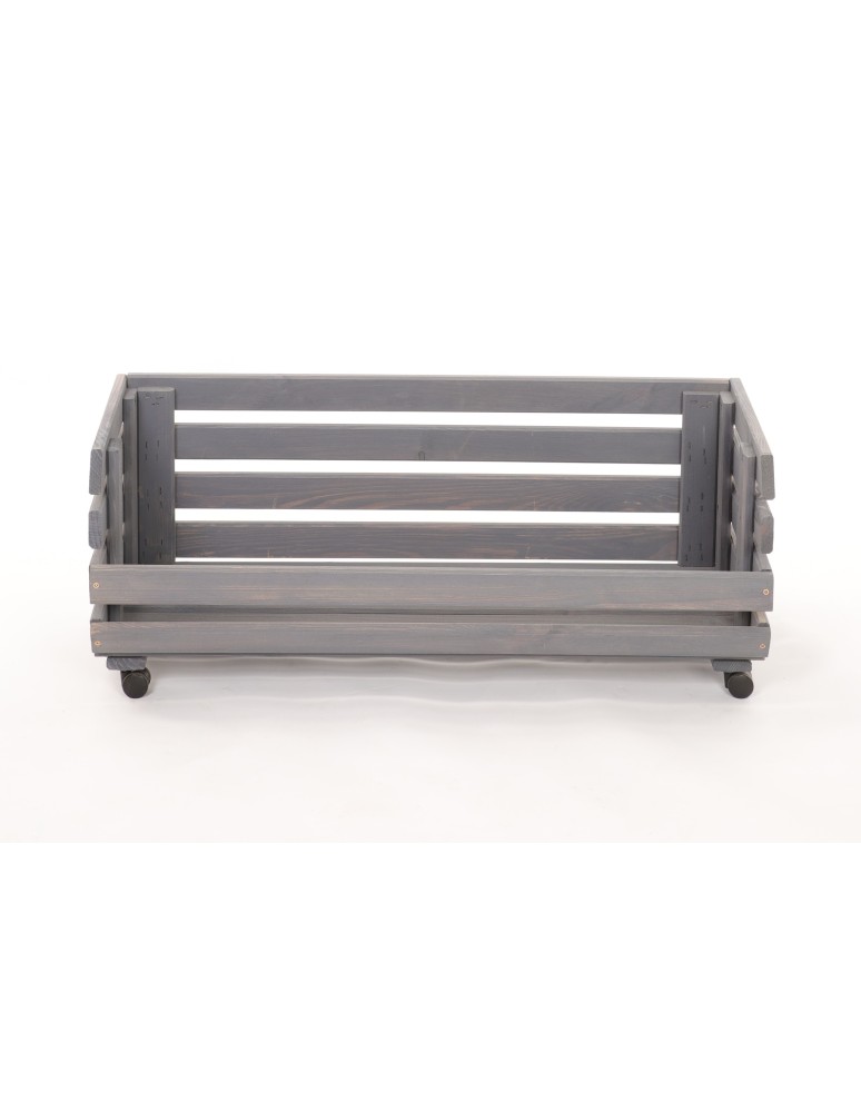 Skrzynie i skrzynki drewniane - Skrzynka na warzywa na kółkach RAWA /szer.77cm - Szara - product b2b.wamar.biz 4