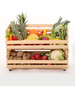 Skrzynki na warzywa na kółkach RAWA /szer.77cm - Naturalne - product 2