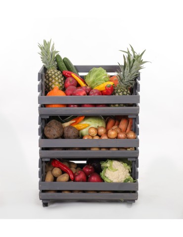 Skrzynki na warzywa na kółkach RAWA /szer.57cm - Szare - product 2