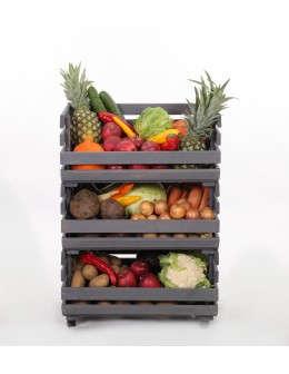 Skrzynki na warzywa na kółkach RAWA /szer.57cm - Szare - product 2