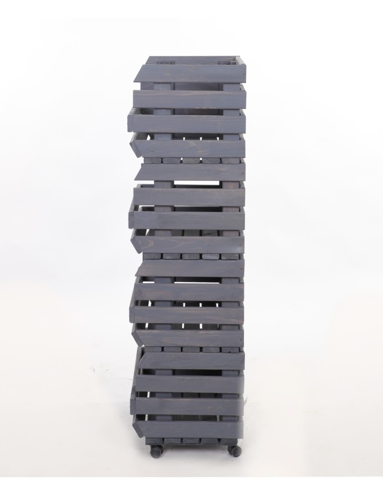 Skrzynie i skrzynki drewniane - Skrzynki na warzywa na kółkach RAWA /szer.37cm -Szare - product b2b.wamar.biz 5