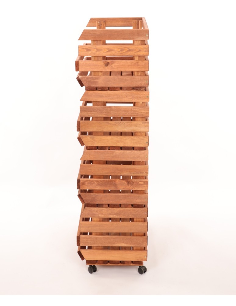 Skrzynie i skrzynki drewniane - Skrzynki na warzywa na kółkach RAWA /szer.57cm - Brązowe - product b2b.wamar.biz 5