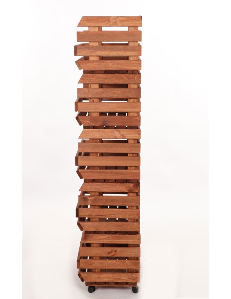 Skrzynie i skrzynki drewniane - Skrzynki na warzywa na kółkach RAWA /szer.37cm -Brązowe - produkt b2b.wamar.biz 5