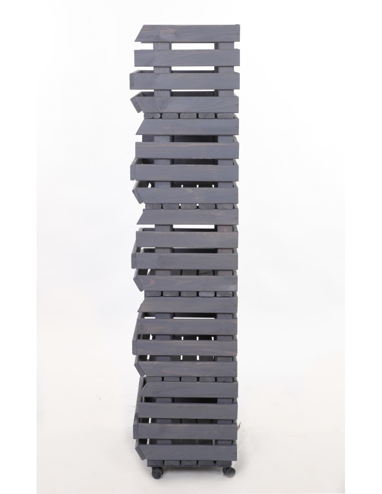 Skrzynie i skrzynki drewniane - Skrzynki na warzywa na kółkach RAWA /szer.37cm -Szare - product b2b.wamar.biz 5