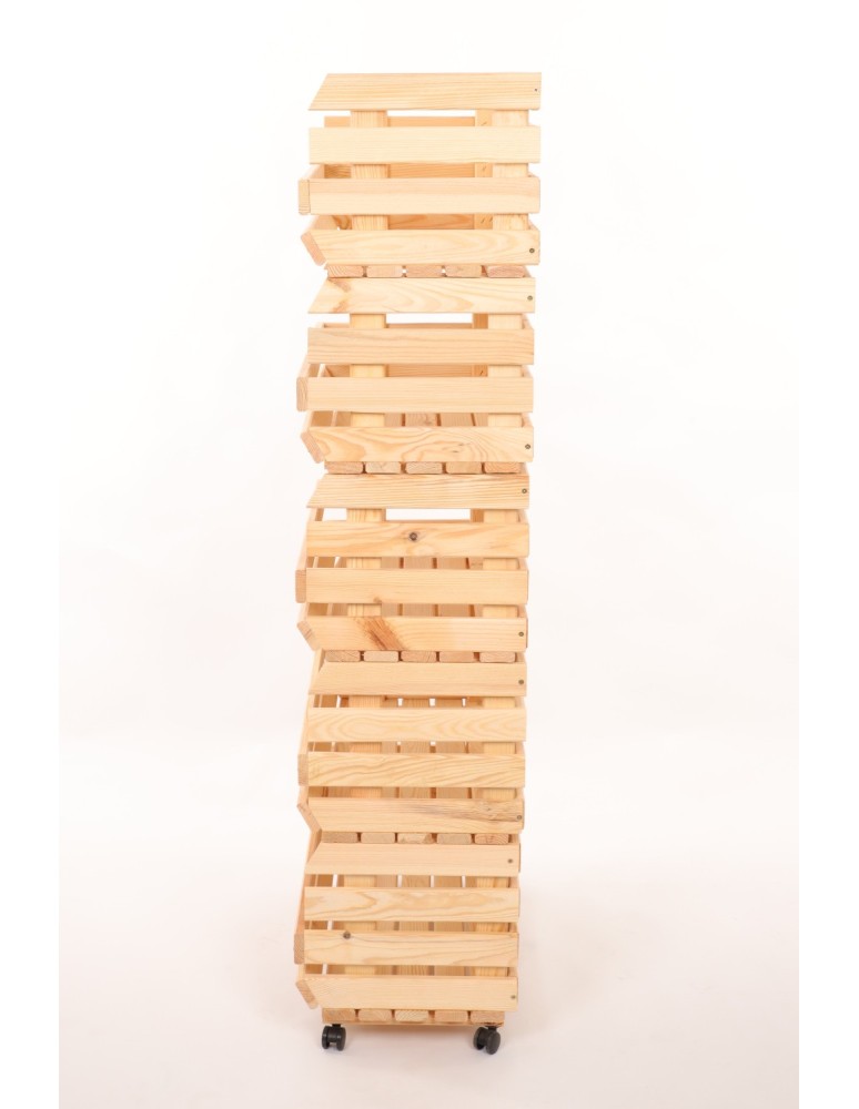 Skrzynie i skrzynki drewniane - Skrzynki na warzywa na kółkach RAWA /szer.57cm - Naturalne - product b2b.wamar.biz 5