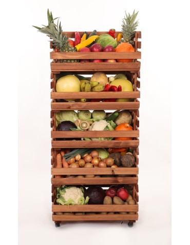 Skrzynki na warzywa na kółkach RAWA /szer.57cm - Brązowe - produkt 2