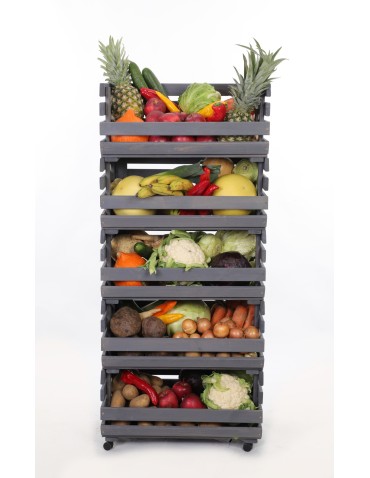 Skrzynki na warzywa na kółkach RAWA /szer.57cm - Szare - product 2