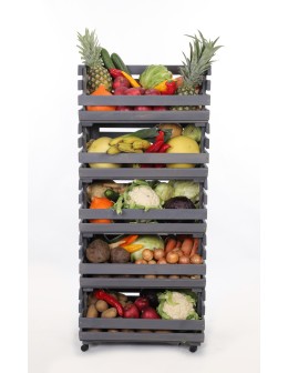 Skrzynki na warzywa na kółkach RAWA /szer.57cm - Szare - product 2