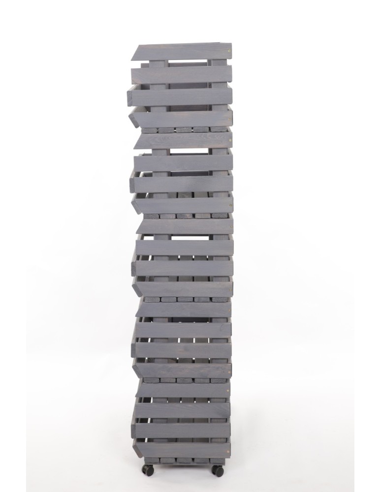 Skrzynie i skrzynki drewniane - Skrzynki na warzywa na kółkach RAWA /szer.57cm - Szare - product b2b.wamar.biz 5