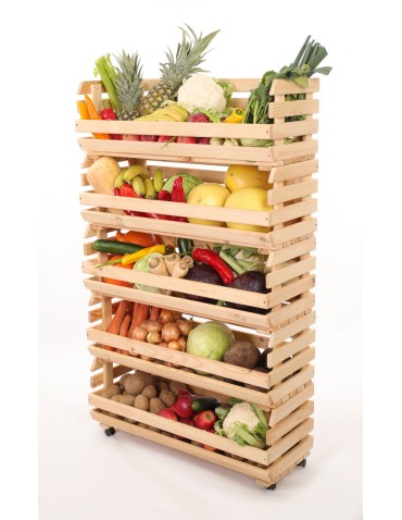 Skrzynki na warzywa na kółkach RAWA /szer.77cm - Naturalne - produkt 2