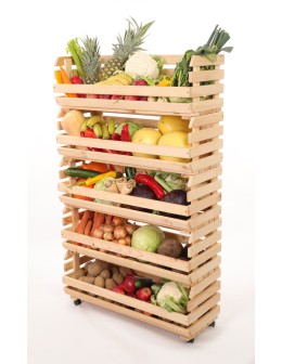 Skrzynki na warzywa na kółkach RAWA /szer.77cm - Naturalne - product 2