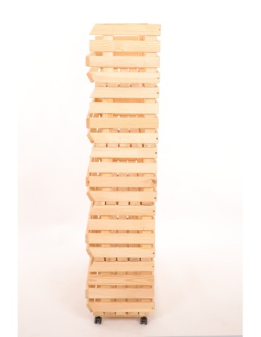 Skrzynie i skrzynki drewniane - Skrzynki na warzywa na kółkach RAWA /szer.77cm - Naturalne - product 6