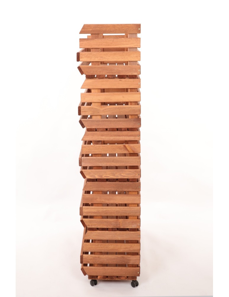 Skrzynie i skrzynki drewniane - Skrzynki na warzywa na kółkach RAWA /szer.77cm - Brązowe - product b2b.wamar.biz 5