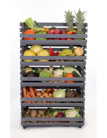 Skrzynki na warzywa na kółkach RAWA /szer.77cm - Szare - product 2