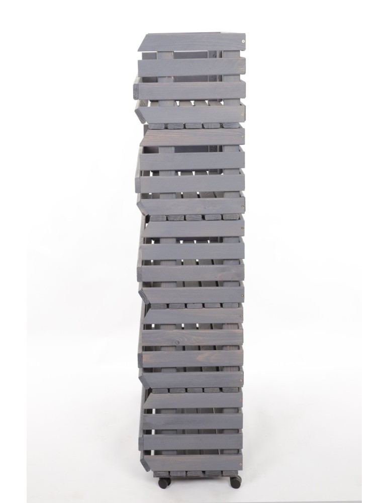 Skrzynie i skrzynki drewniane - Skrzynki na warzywa na kółkach RAWA /szer.77cm - Szare - product b2b.wamar.biz 5