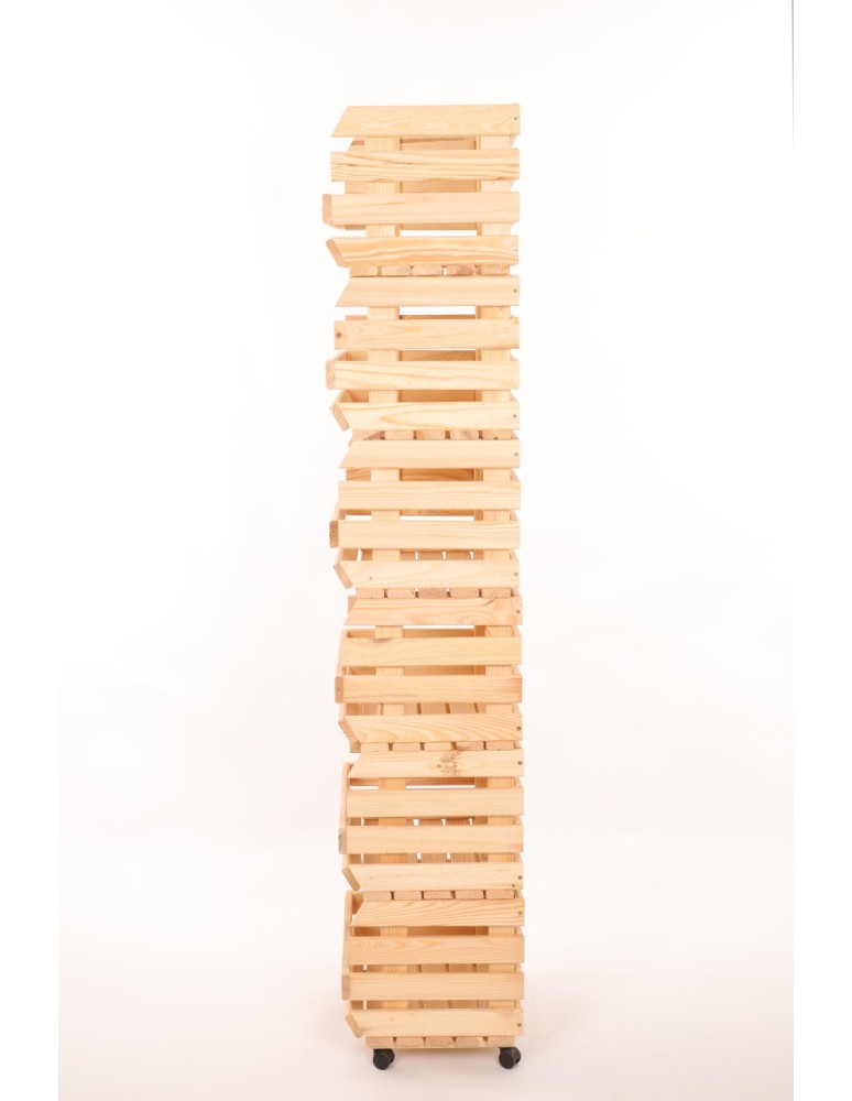 Skrzynie i skrzynki drewniane - Skrzynki na warzywa na kółkach RAWA /szer.37cm - Naturalne - produkt b2b.wamar.biz 5