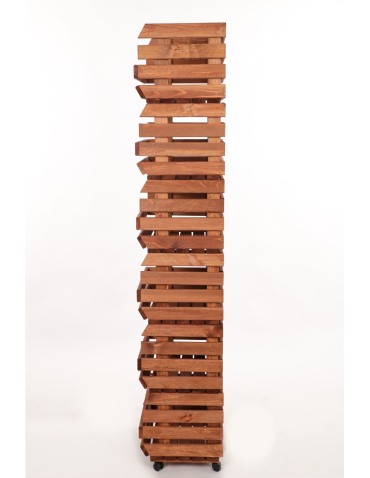 Skrzynie i skrzynki drewniane - Skrzynki na warzywa na kółkach RAWA /szer.37cm -Brązowe - product 5