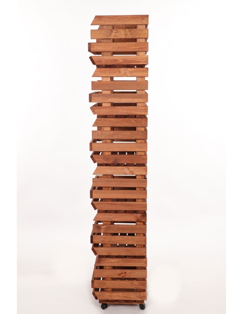 Skrzynie i skrzynki drewniane - Skrzynki na warzywa na kółkach RAWA /szer.37cm -Brązowe - product b2b.wamar.biz 5