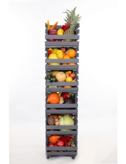 Skrzynki na warzywa na kółkach RAWA /szer.37cm -Szare - product 2