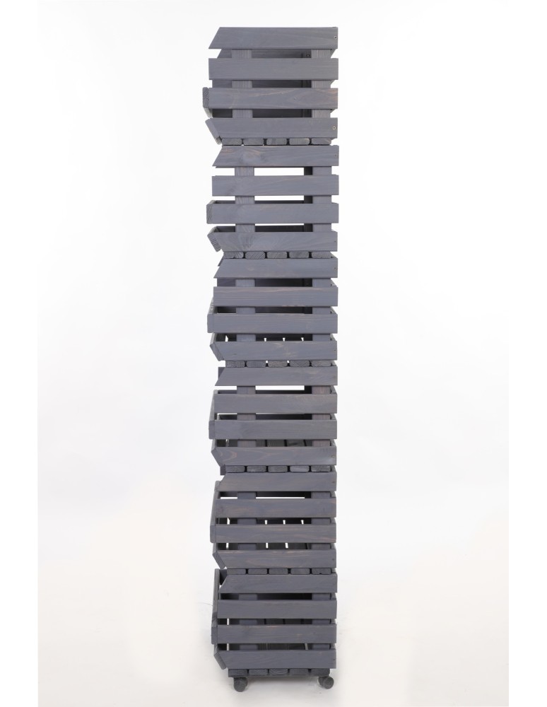 Skrzynie i skrzynki drewniane - Skrzynki na warzywa na kółkach RAWA /szer.37cm -Szare - product b2b.wamar.biz 5