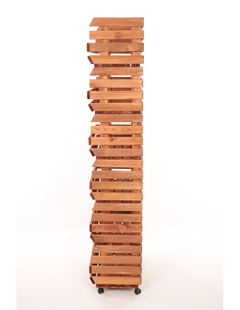 Skrzynie i skrzynki drewniane - Skrzynki na warzywa na kółkach RAWA /szer.57cm - Brązowe - product b2b.wamar.biz 5